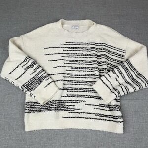 BALTICBORN‎ Sweater Womens L White Polyester Pullover Crew Neck Chunky-Knit